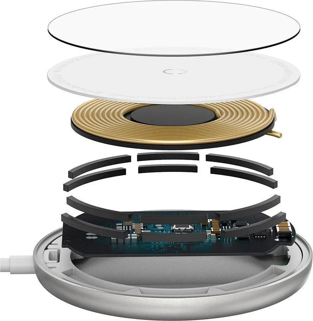 Бездротовий зарядний пристрій Baseus Simple Mini Magnetic Wireless Charger White [WXJK-F02] [89562] - фото 10