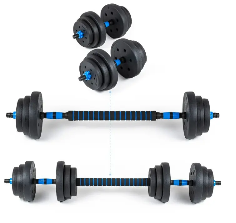 Гантелі розбірні бітумні THUNDER GYM-02 зі з'єднувачем для штанги, 2 x 10 кг (GYM-02) - фото 2
