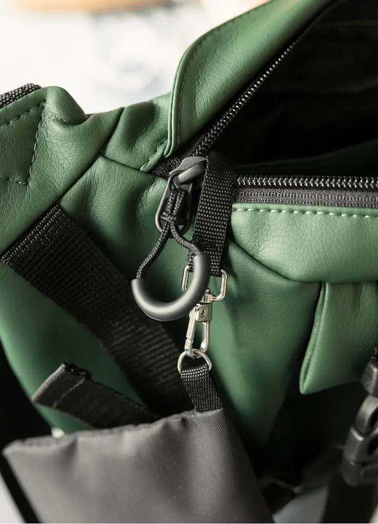 Велика жіноча поясна сумка бананка Sambag DynamicDart зелена 38 × 21 × 7 см (80411007) - фото 7