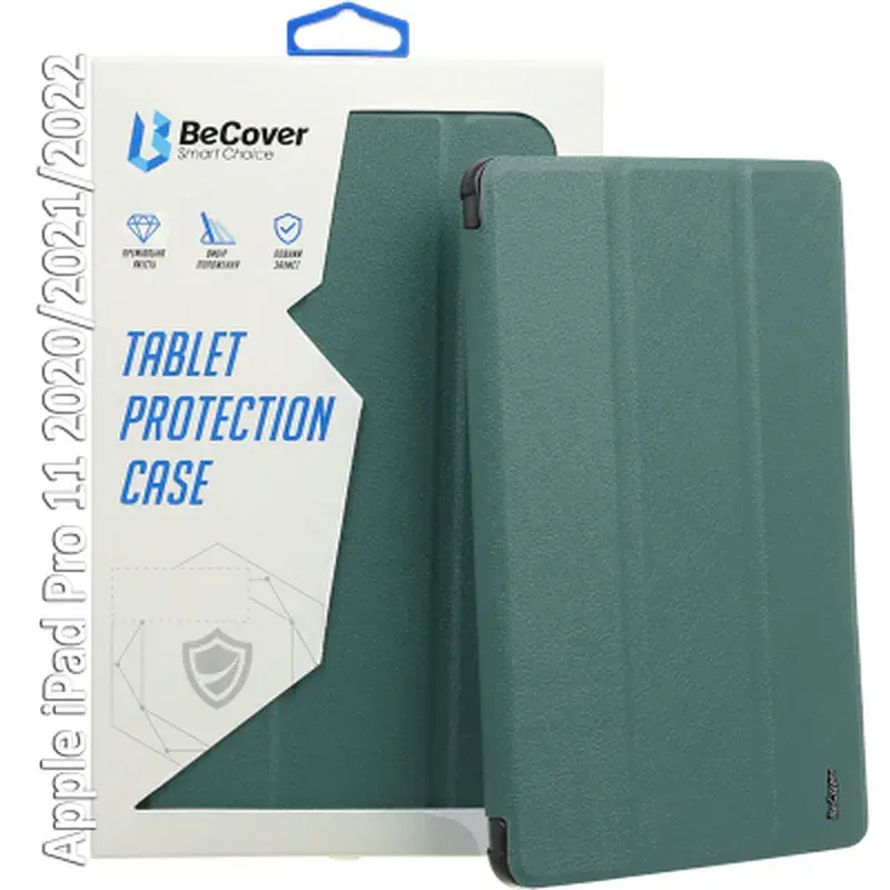 Чохол до планшета BeCover Tri Fold Hard BeCover Apple iPad Pro 11 2020/2021/2022 Dark Green (709667) - фото 2