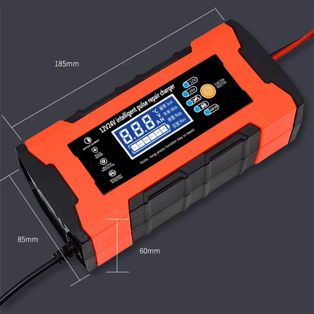 Розумний зарядний пристрій 12V/ 24V 10A 120W для гелевих, кислотних, AGM акумуляторів - фото 6