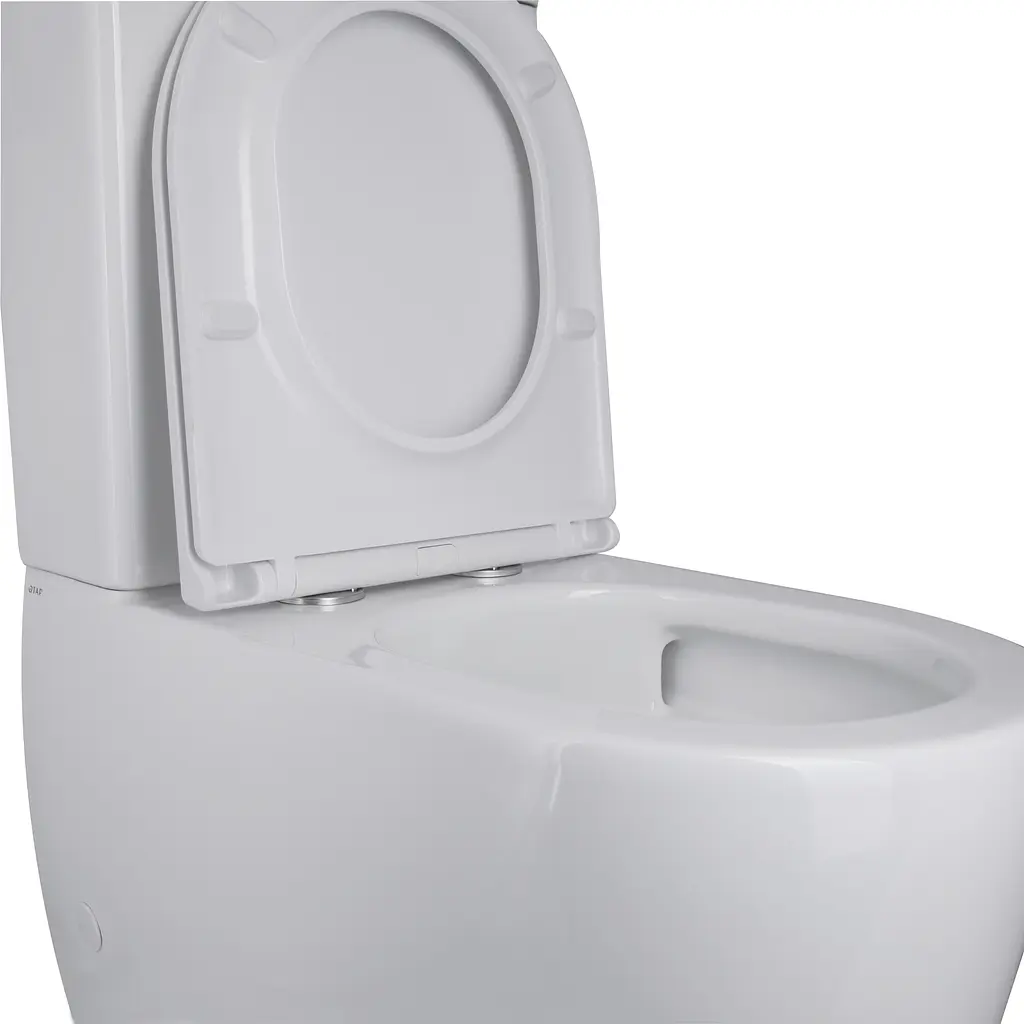 Унитаз-компакт Qtap Robin Ultra Quiet безободковый с сиденьем Soft-close QT13222128AUQ1W, Белый - фото 8