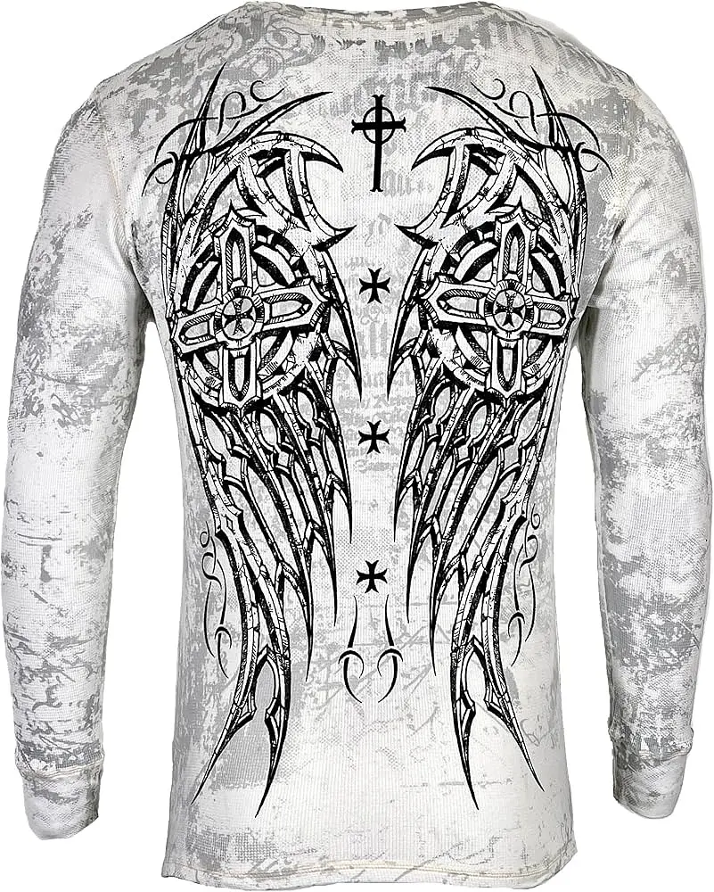 Футболка з довгим рукавом Xtreme Couture by Affliction Men's Thermal Shirt Darker Side 3XL - фото 2