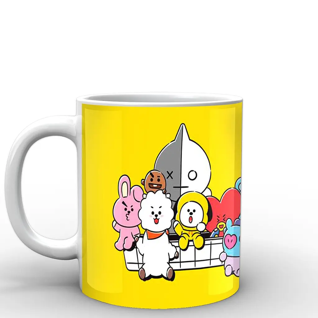 Кухоль GeekLand БТ21 на жовтому фоні BT21 BTS 02.46 330 мл жовтий - фото 3