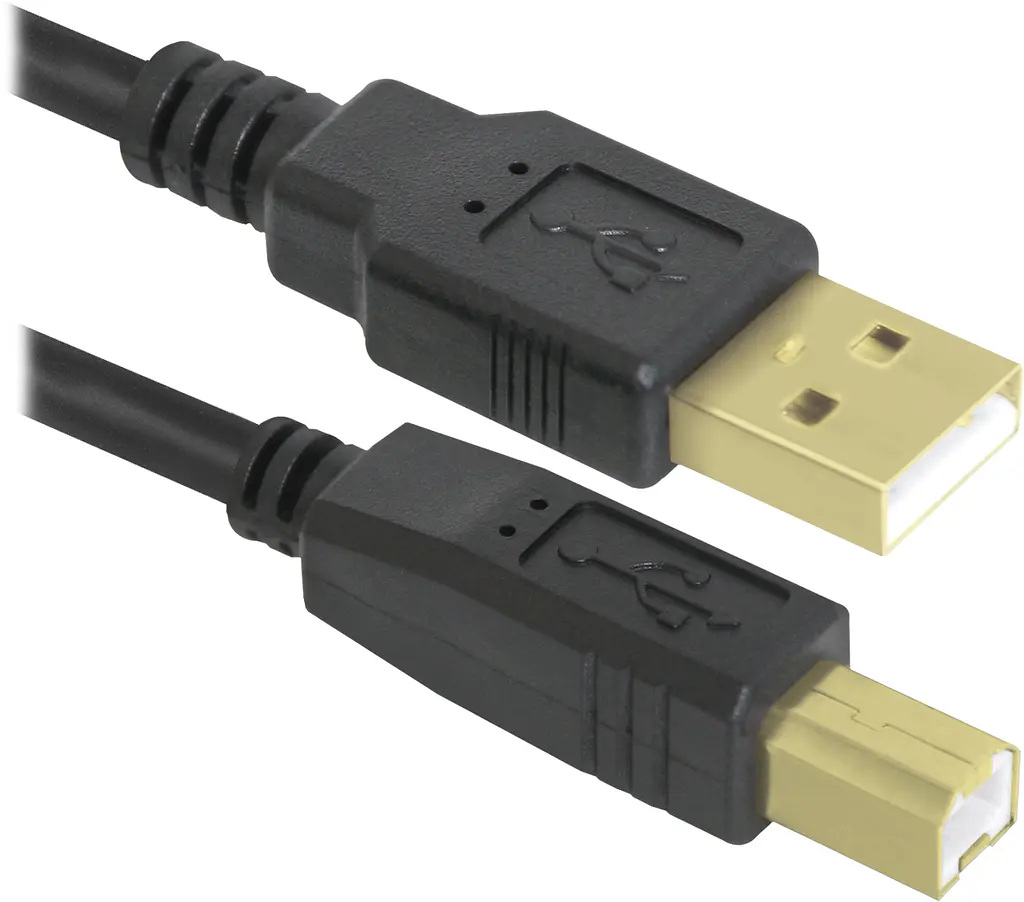 Кабель USB AM-BM, 1.8 м, черный, 04-06PRO Defender - фото 2