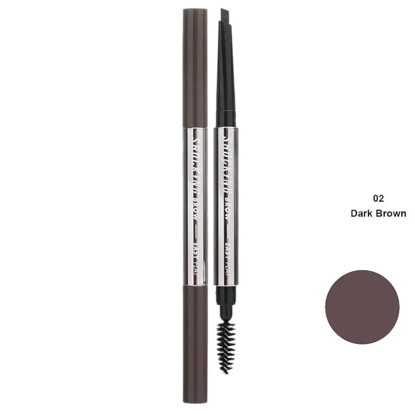 Олівець для брів Tony Moly The Shocking Vegan Brow Easy Flat Dark Brown тон 02, 0.5 г - фото 2