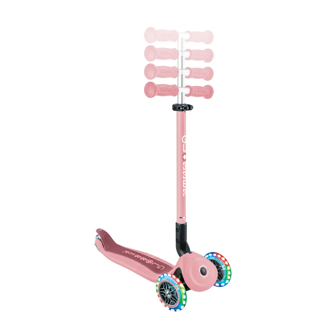 Самокат Globber Go Up Active Lights 360 колеса світяться до 20/50кг від 1 року пастельно-рожевий (749-310) - фото 11
