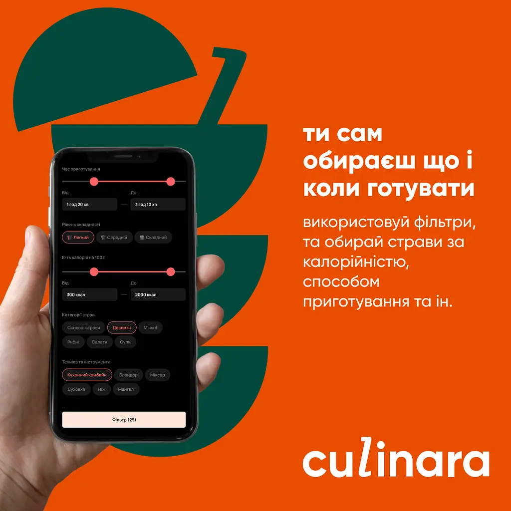 Електронний ключ (скретч-карта) для активації застосунку Culinara Страви та коктейлі 6 місяців - фото 7