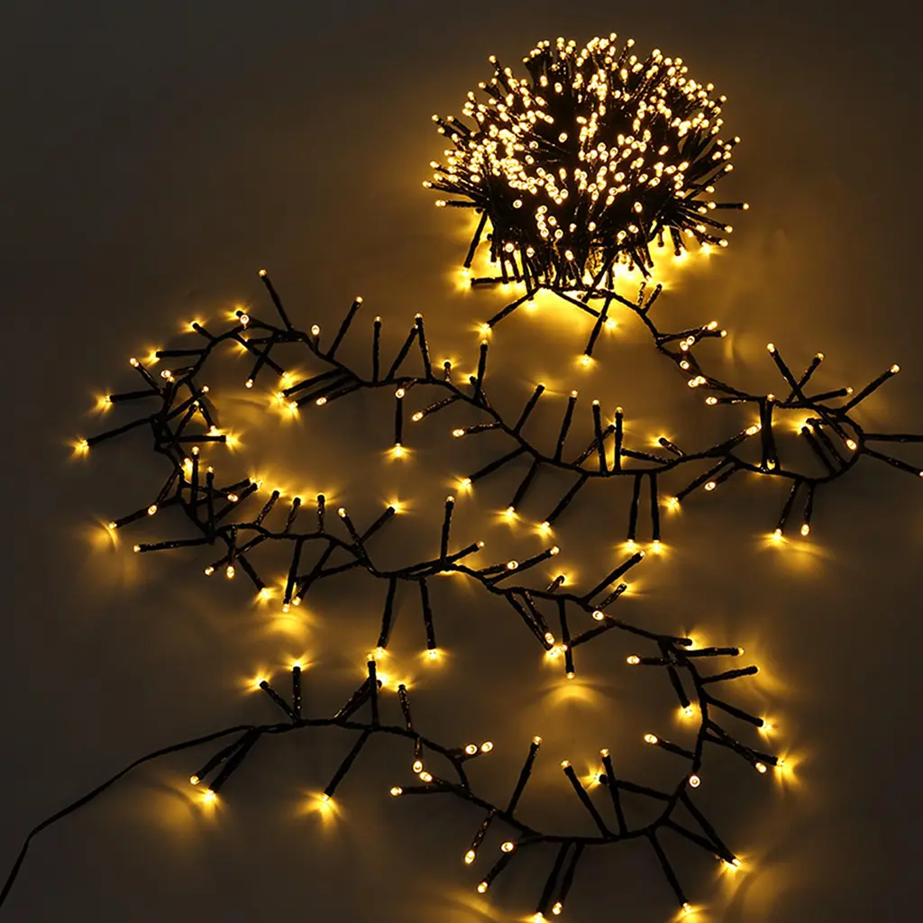 Світлодіодна гірлянда-мішура, 12.5 метрів, 220V, 1250 leds, теплий білий (WLS-2331M125) - фото 3