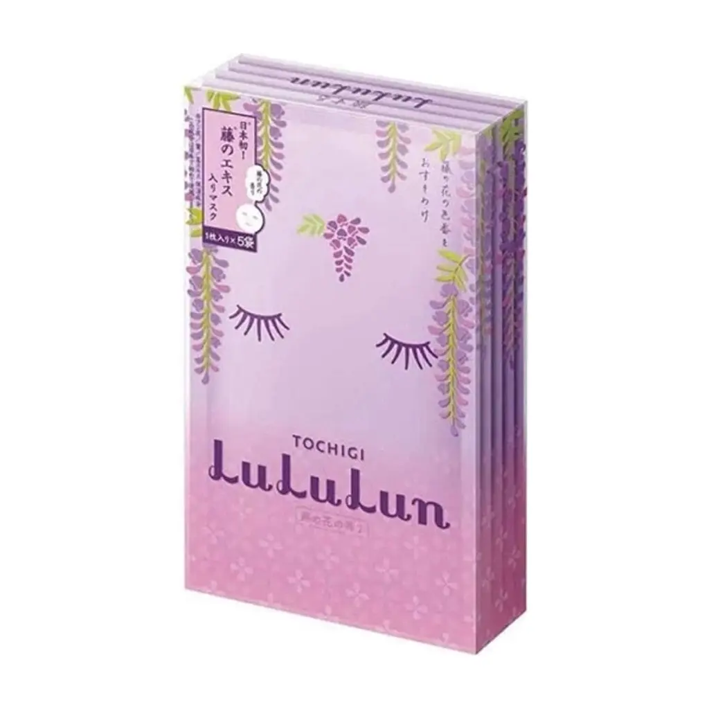 Маска для обличчя Lululun Face Mask Wisteria Flower Зволожуюча З екстрактом гліцинії 1 шт х 5 уп (4582305066425)