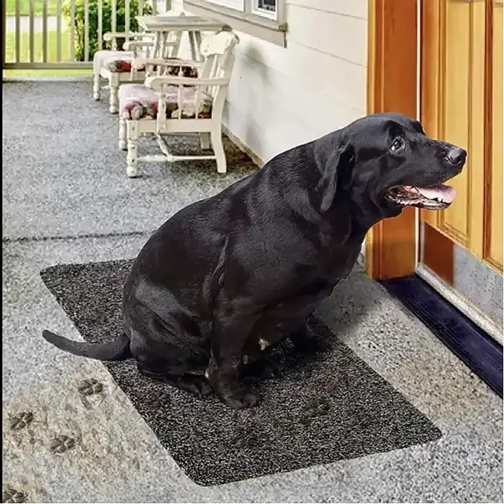 Супервбираючий придверний килимок для підлоги Clean Step Mat 45x70 см, Yu Xin Сірий 86032 - фото 4
