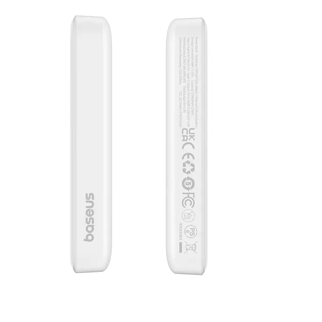 Портативне бездротове ЗУ - зовнішній акумулятор Baseus Magnetic Mini 20W 10000 mAh (PPCX070002) білий - фото 8