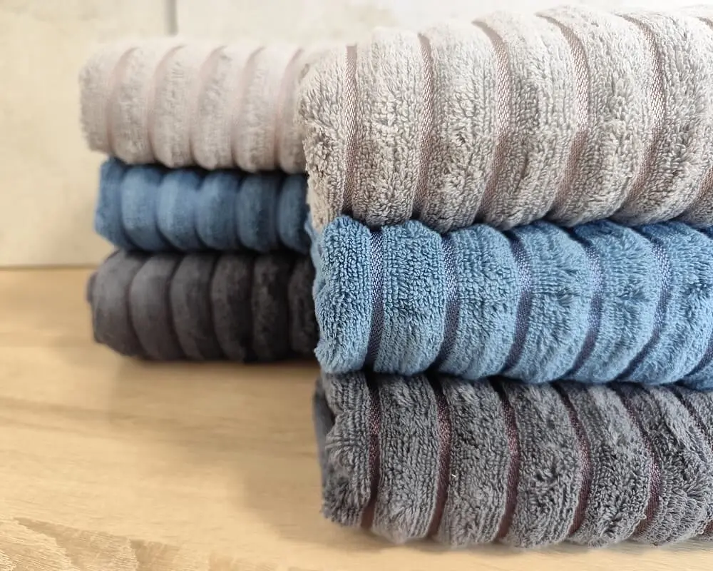 Набір махрових турецьких рушників Zeron 50х90 3 штуки + 70х140 3 штуки Microcotton Dalgali Desen - фото 3