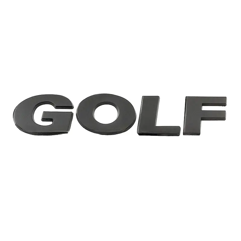 Емблема напис GOLF Гольф для Volkswagen Чорний 121x26 мм на скотчі (Завод) - фото 2