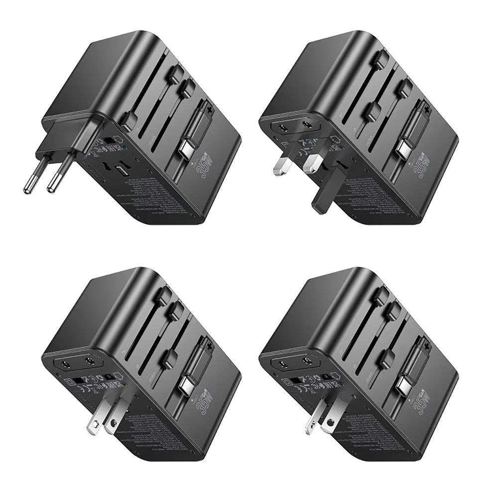Мережевий зарядний пристрій Hoco AC18 2 USB/ Type-C PD 35W чорний - фото 7