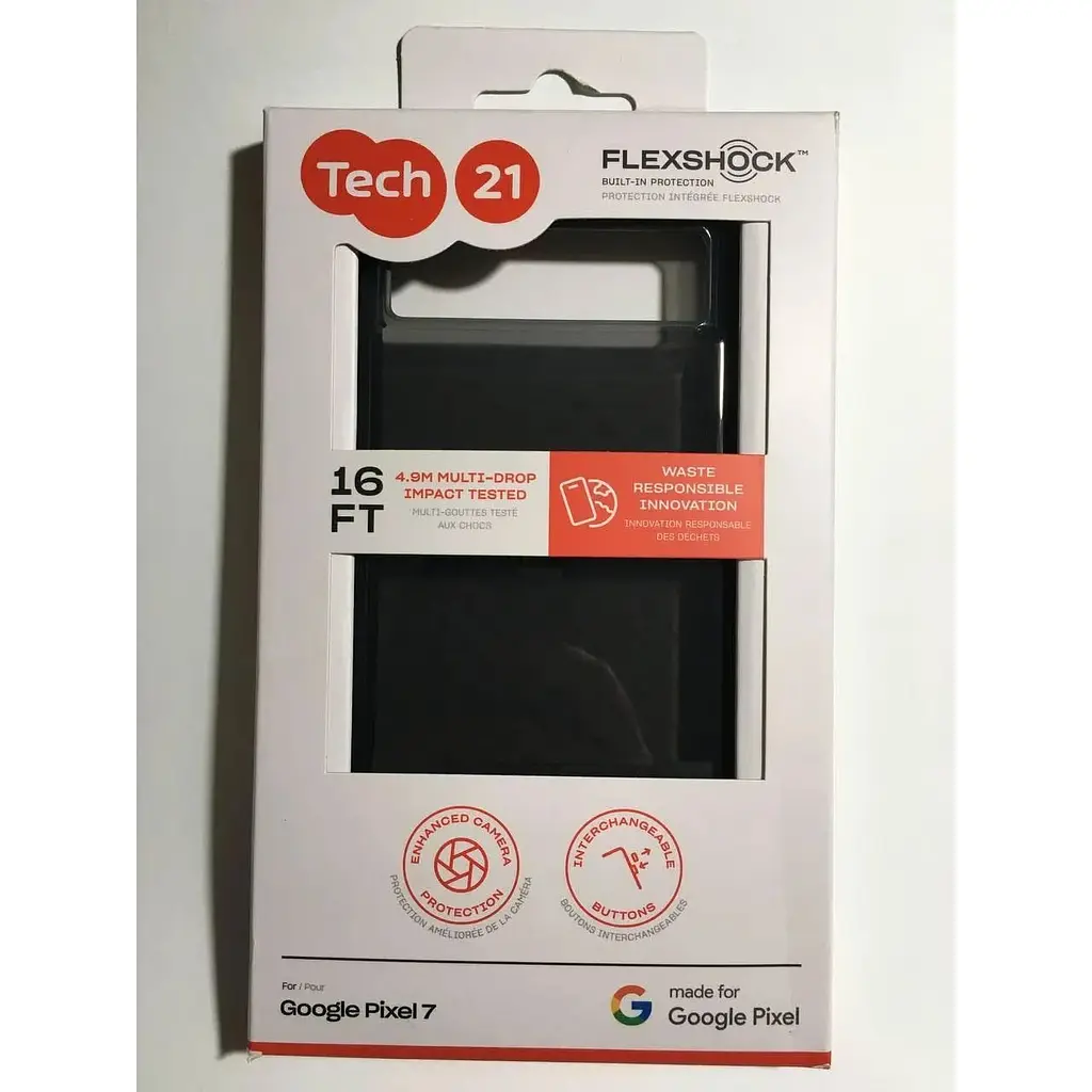 Оригінальний протиударний чохол Tech21 Evo Check для Google Pixel 7 (6.3") Smokey Black T21-9546 - фото 3