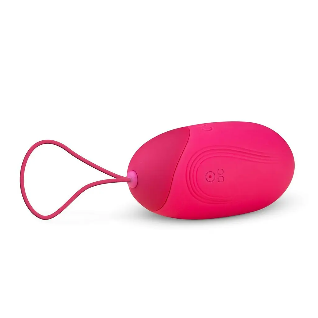 Віброяйце XL Easytoys, з дистанційним пультом, силіконове, рожеве, 8 х 3.8 см - фото 2