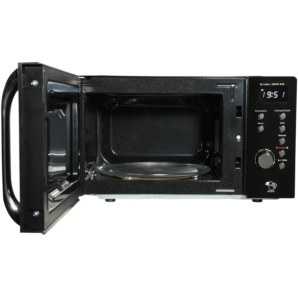 Мікрохвильова піч AIWA NAMICOOK CRYSTAL20 MW-202DG BK 20л/ 700Вт/ гриль/ Child LOCK/чорна - фото 4