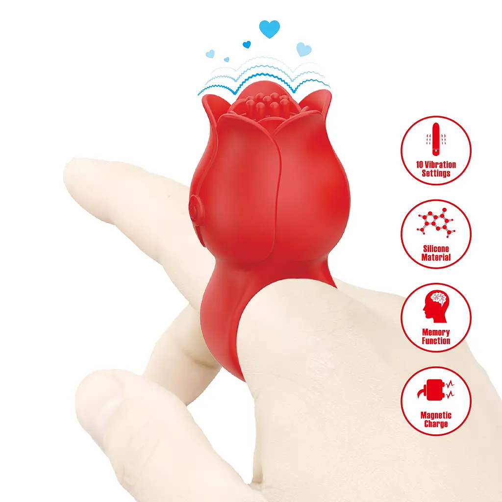 Віброкільце на палець PRETTY LOVE JAE, 10 vibration functions, Silicone ABS PRETTY LOVE BI-210336 102770 - фото 10