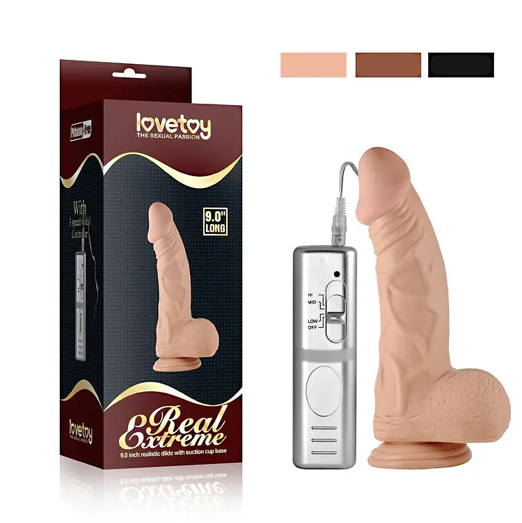 Вібратор Lovetoy Real Extreme 9" 23 см тілесний - фото 7