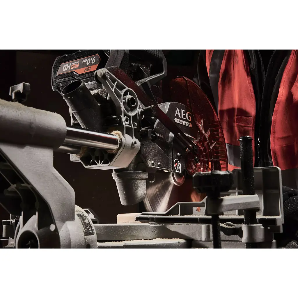 Пила торцовочная AEG бесщеточная аккумуляторная Li-Ion 18 В (BPS18-254BL-0) - фото 4