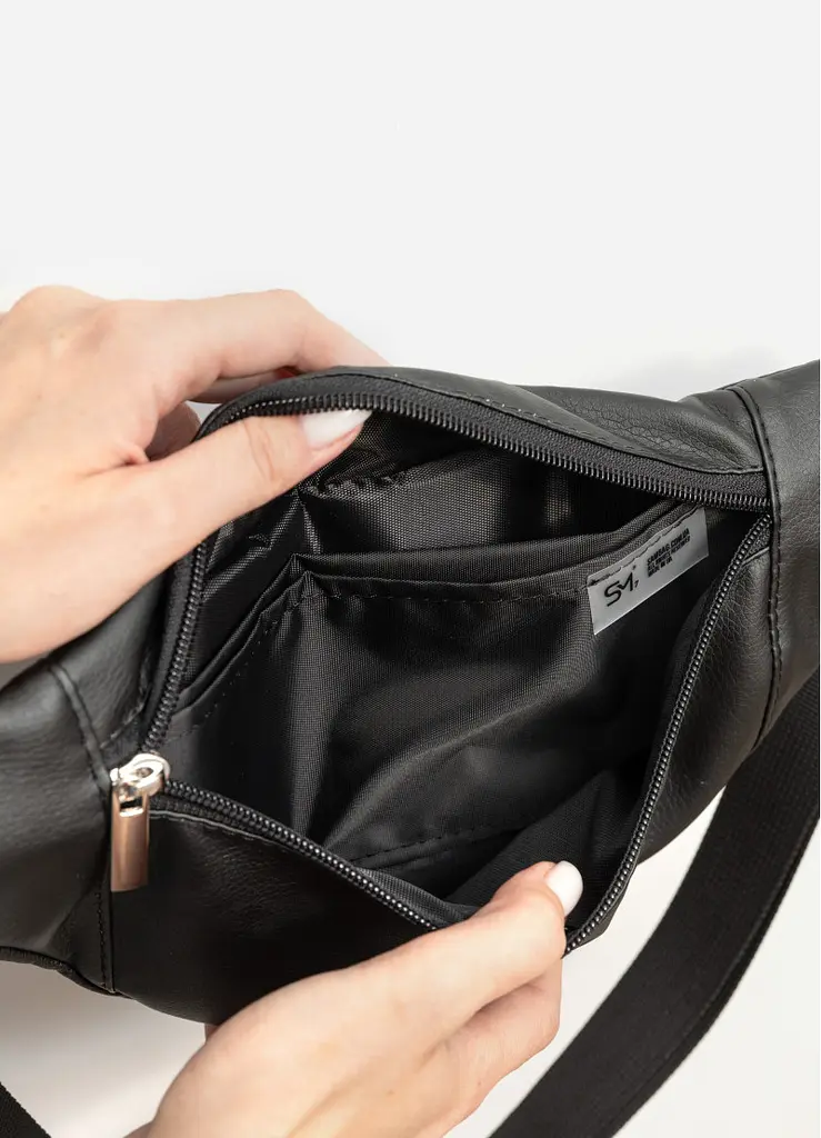 Поясна сумка бананка Sambag Soho BSH чорний 33 х 14 см (82111001) - фото 4
