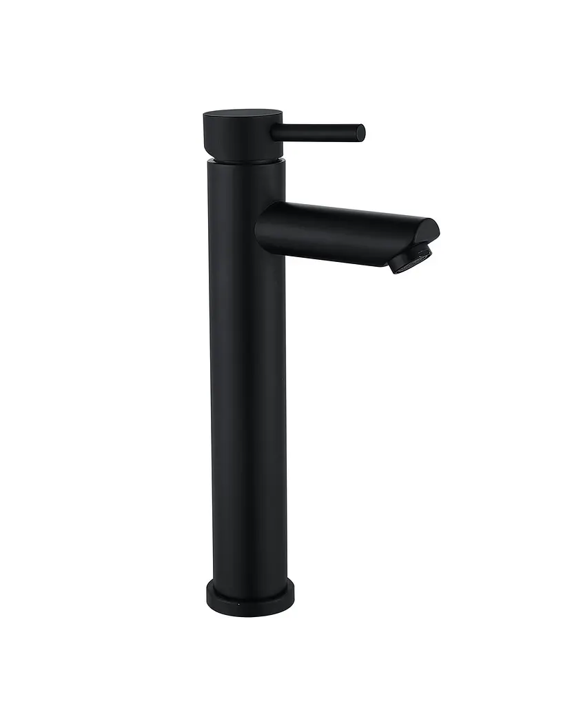Змішувач для умивальника Wezer EKO11A-01-BLACK високий, Чорний матовий - фото 2