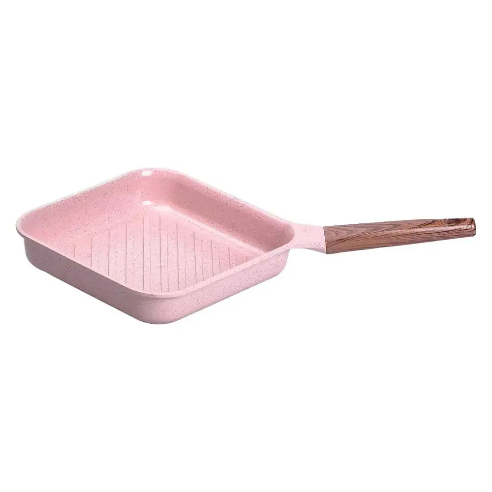 Сковорода-гриль MGC алюминиевая 2,5 л с антипригарным покрытием, розовый MGC HP-4-438P - фото 3