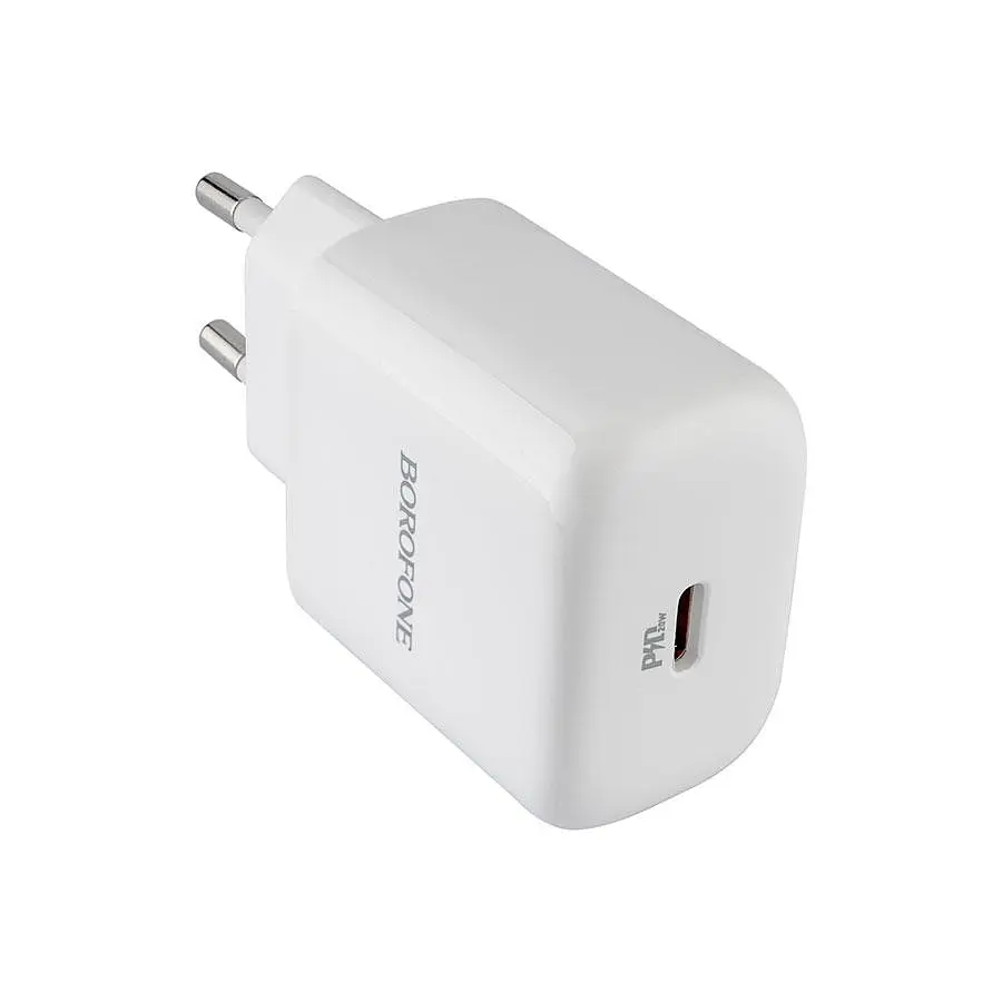 Мережевий Зарядний Пристрій BOROFONE BN3 Premium Type-C to Lightning PD 20W QC3.0 Білий - фото 2