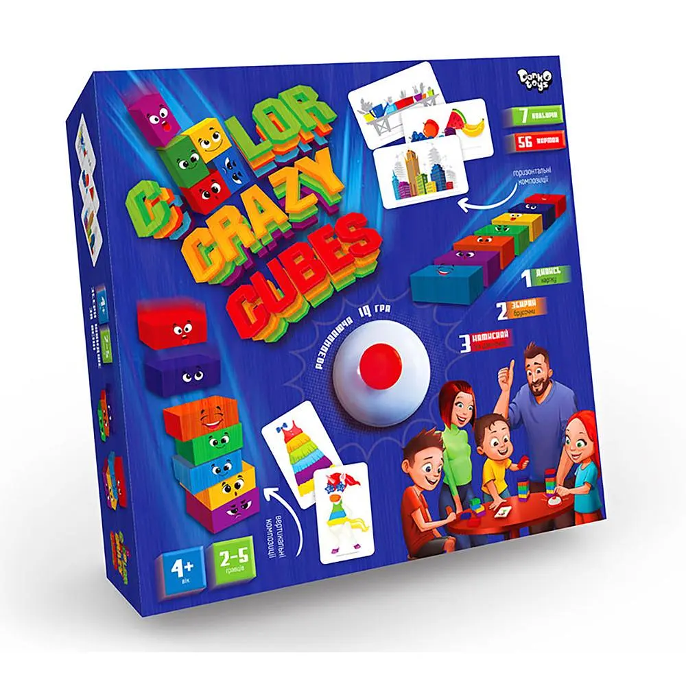 Настільна гра Danko Toys Color Crazy Cubes Різнокольоровий (SR-113-N-245)