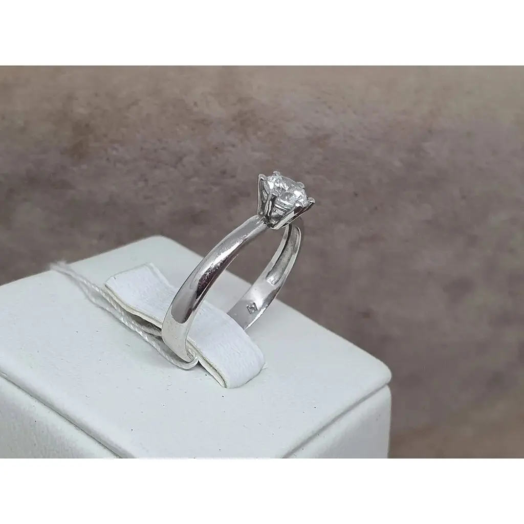 Срібне кільце Агні МАША з фіанітом. 1115/1Р-CZ 16 - фото 3