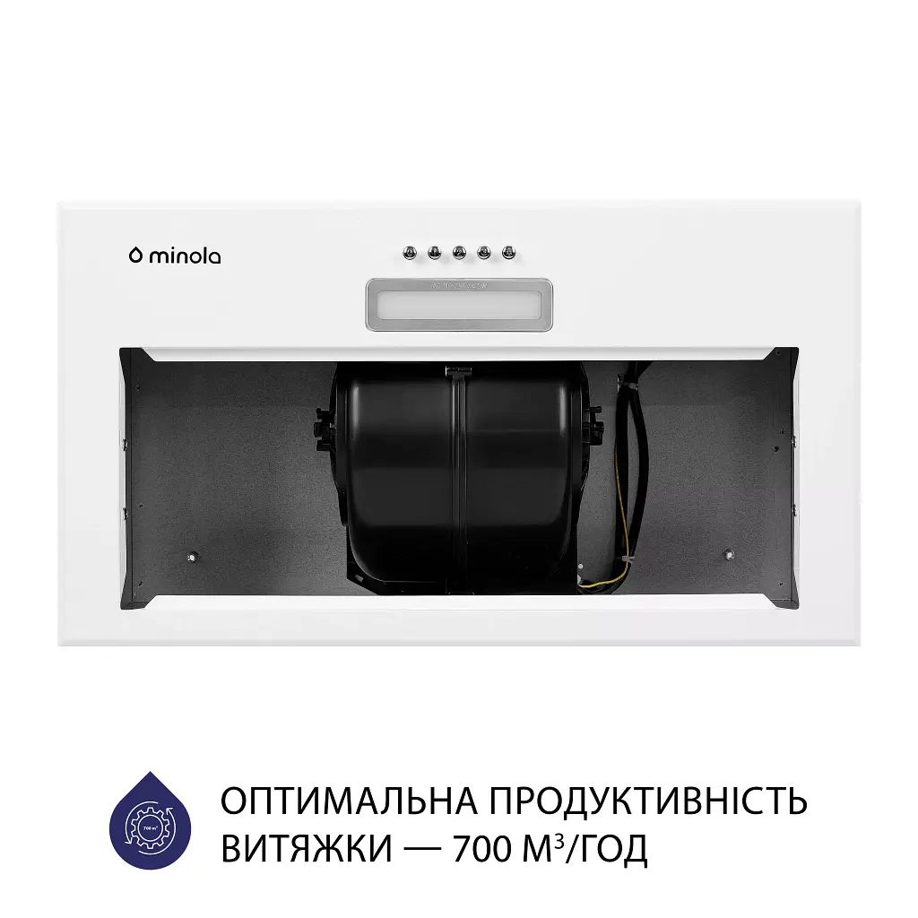 Витяжка повновбудована Minola HBI 5214 WH 700 LED - фото 5