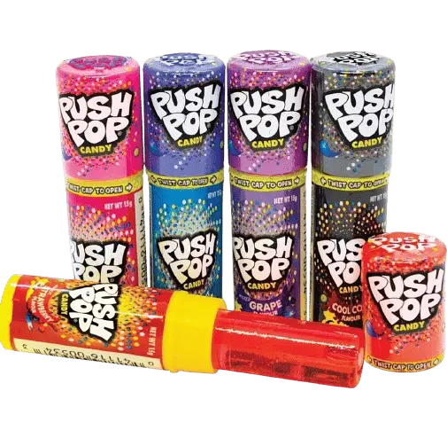 Льодяник Bazooka Push Pop Candy Strawberry Blackcurrant Cola 15г, 1шт - фото 6