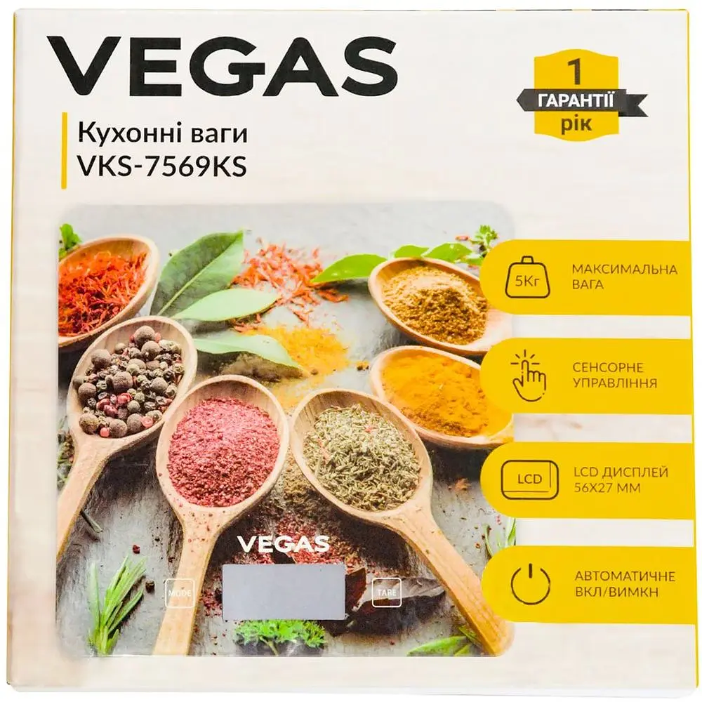 Весы кухонные Vegas VKS-7569KS (VKS-7569KS) - фото 2