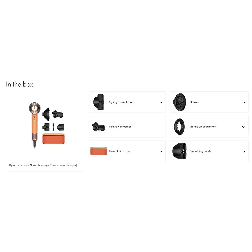 Фен Dyson Supersonic HD16 Nural Straight+Wavy Ceramic Apricot topaz (176975-01) KR [172357] - фото 7