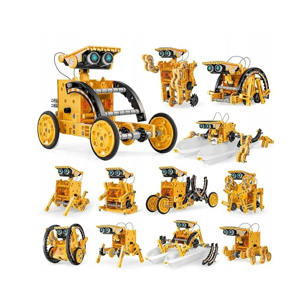 Набор солнечных автомобилей 12 в 1 оранжевый - фото 3