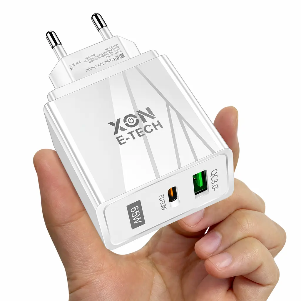 Зарядний пристрій XON PowerCharge 65W (PD33) USB Type-C (PCWA065033A1С1W 6044) Білий - фото 3