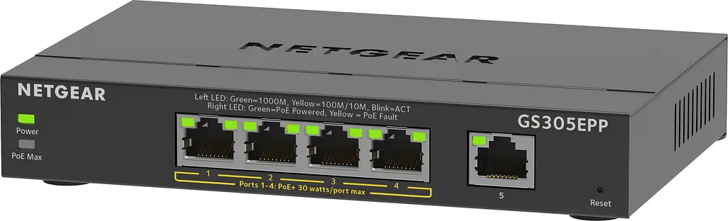 Комутатор GS305EPP 5xGE (4xPoE), 120Вт, WebSmart NETGEAR teh0018196 - фото 7