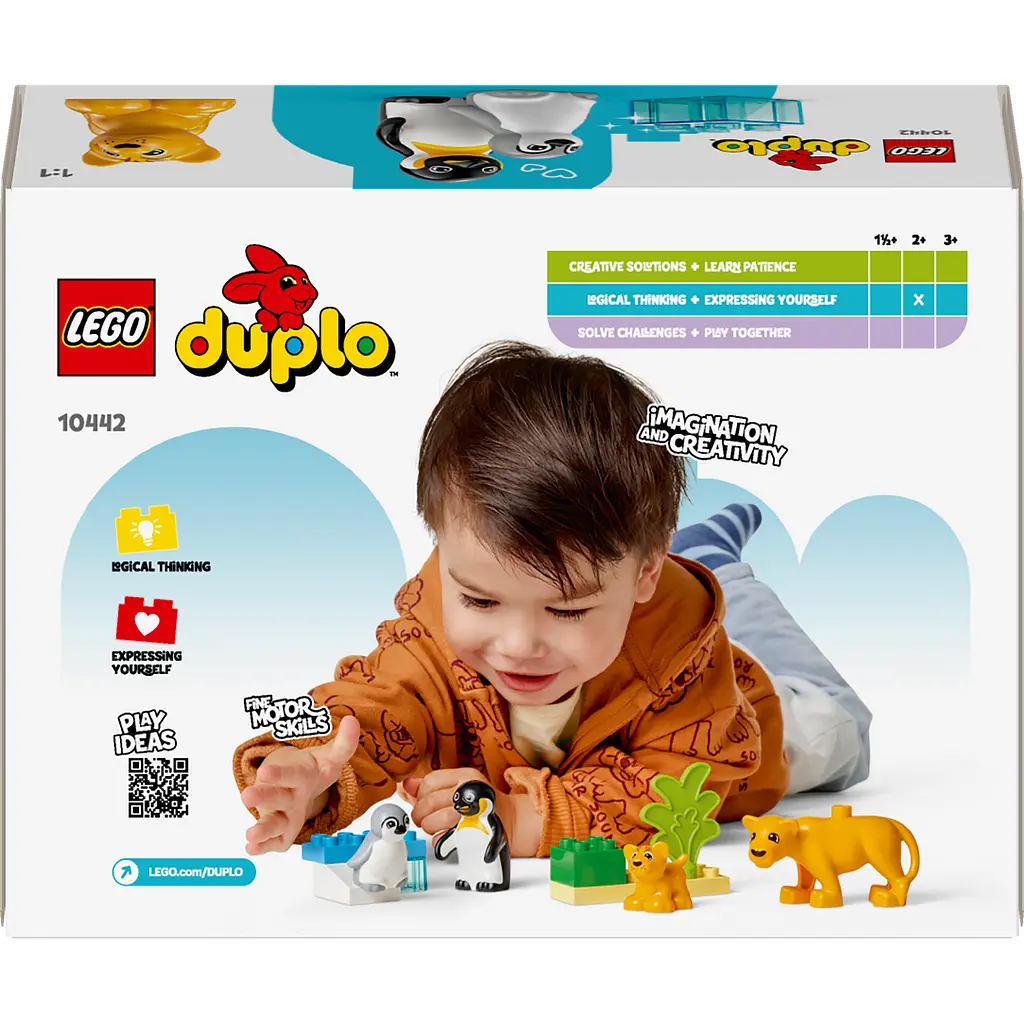 Конструктор LEGO DUPLO Семейства диких животных: Пингвины и Львы, 10 деталей (10442) - фото 2