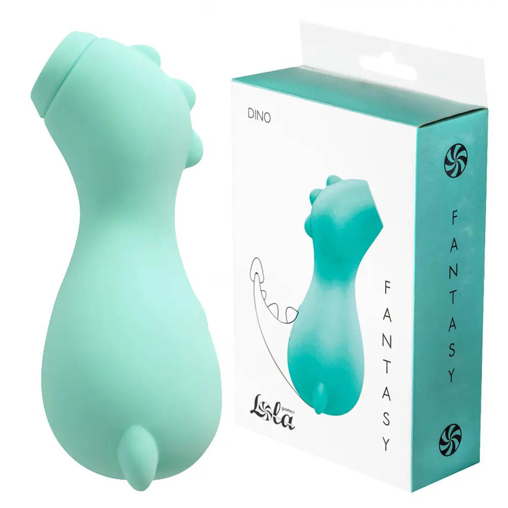 Вакуумный стимулятор клитора Fantasy Dino 12,5 см (бирюзовый) - фото 6