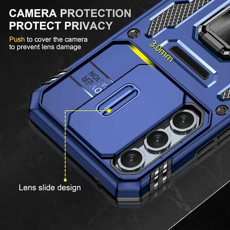 Ударостійкий чохол Camshield Army Ring для Samsung Galaxy A57 5G Синій / Navy - фото 6