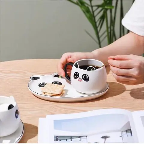 Чашка BonaDi Panda 2 300 мл (14616) чорно-біла       - фото 2