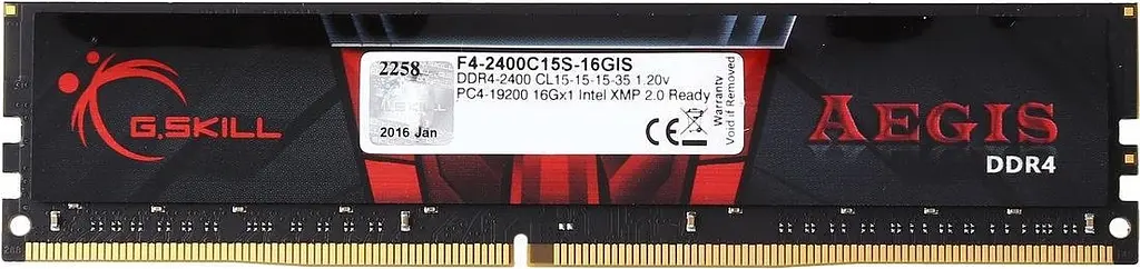 Модуль пам'яті DDR4 16GB 2400MHz G. Skill Aegis (F4-2400C15S-16GIS) - фото 2
