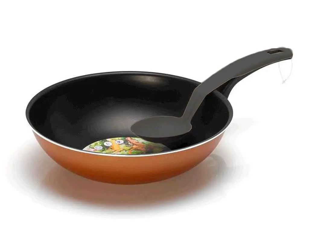 Сковорода Eurogold WOK 280 мм алюмінієва d=28 см Smart Copper