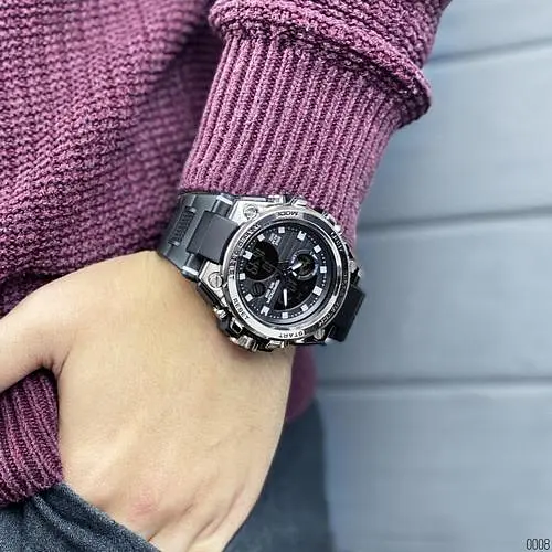 Наручний годинник чоловічий 739 Black-Silver Sanda acs0030962 - фото 7