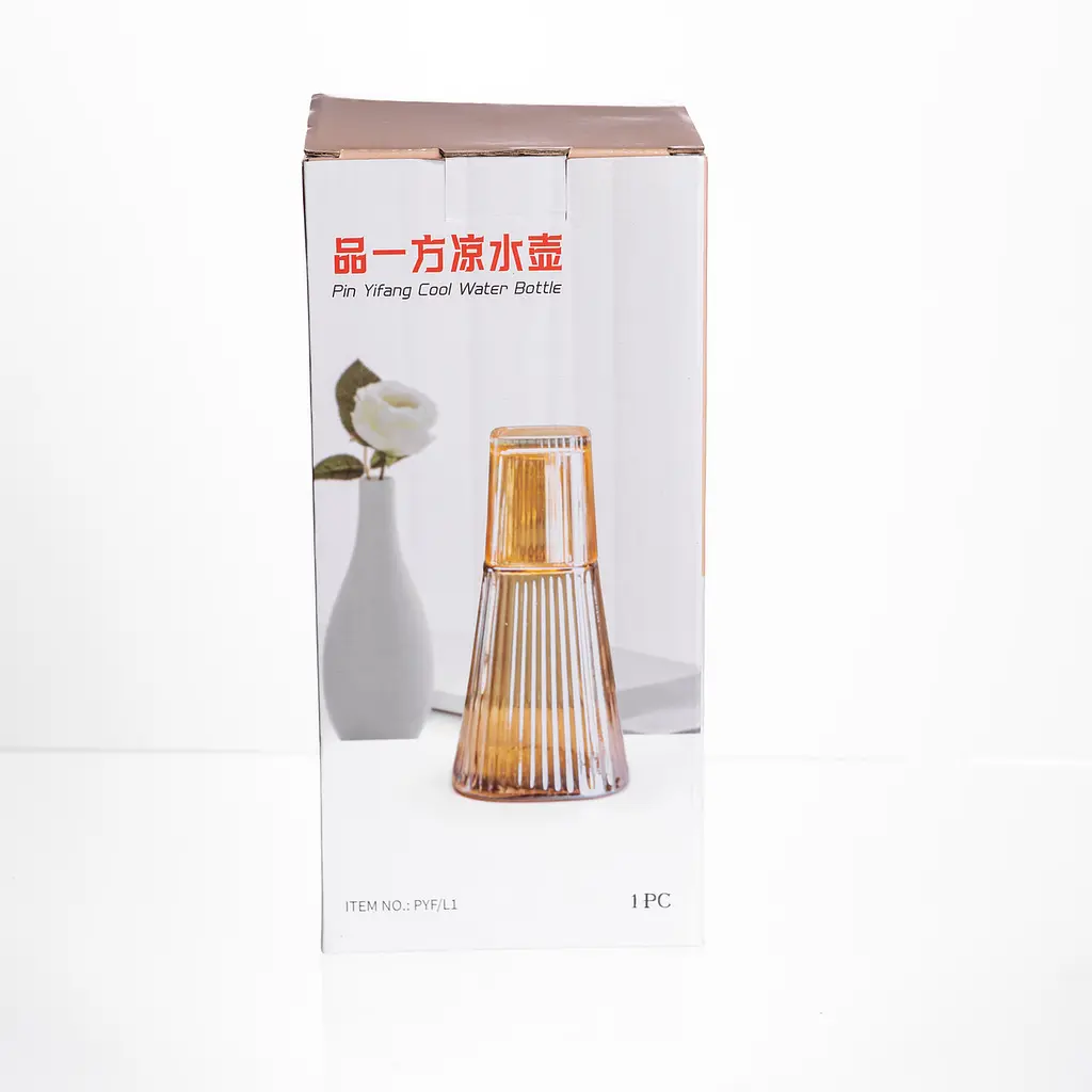 Кувшин для напитков 1 литр со стаканом 1 шт на 200 мл Прозрачный Yiwu HP-19-PYF-1 - фото 5