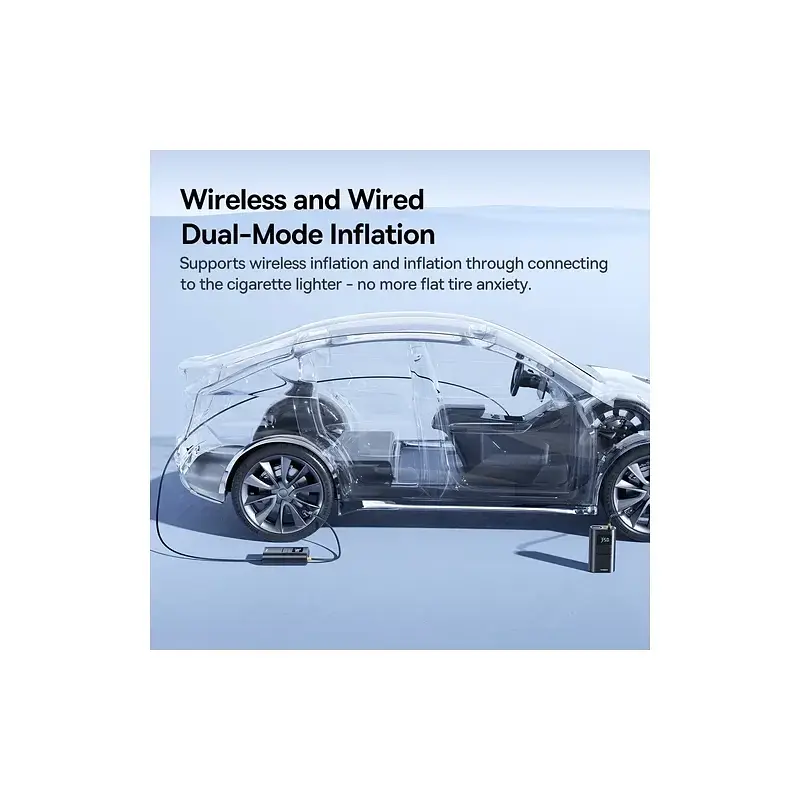 Автомобільний насос Baseus PrimeTrip VA1 Wired and Wireless 2-in-1 Tire Inflator Cosmic Black C11169001121-00 - фото 8