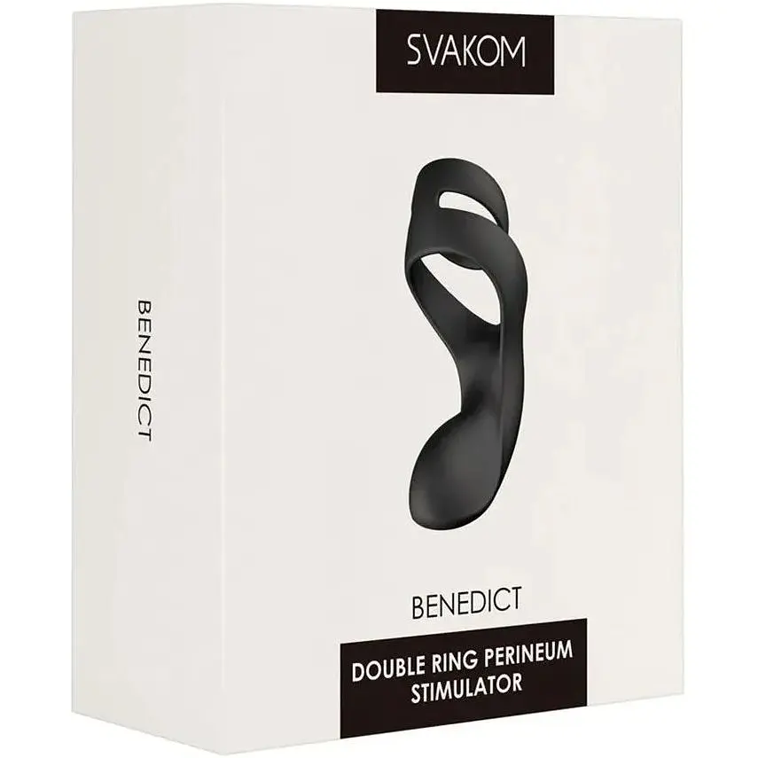 Подвійне ерекційне кільце Svakom Benedict Black - фото 7