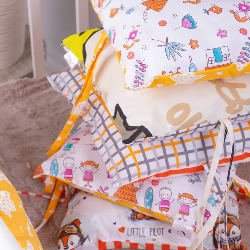 Подушки-борти MirSon Kids Time 18-200 Orange time оранжеві 12 шт. - фото 6
