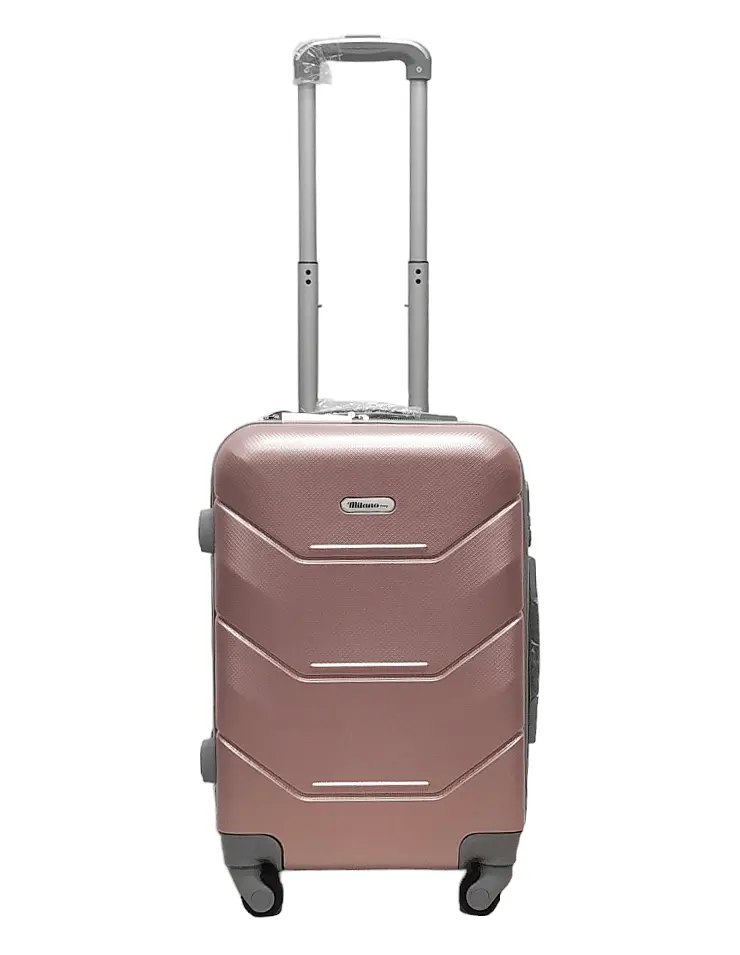 Валіза маленька S ABS-пластик Milano bag 147M 55×38×23см 45л Рожеве золото